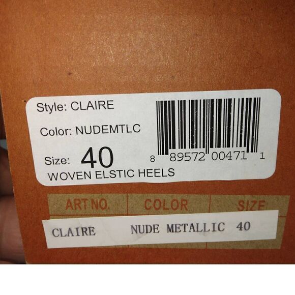 Bernie Mev NY NEW Designer Womens Open Toed Rose Silver Heels - sz. 9 BEAUTIFUL! - Picture 6 of 6